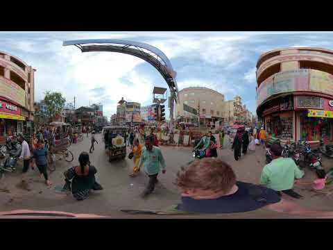 Read more about the article Varanasi crowded road life. 360 go professional journey weblog video.