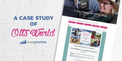 Success Case: Ottsworld Journey weblog Entry Type Giveaways