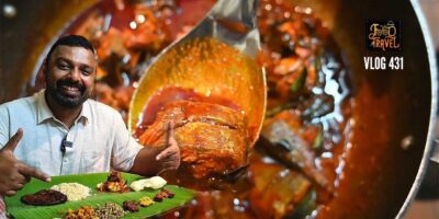 മീനും ബീഫും ഉൾപ്പെടുന്ന ഇലയിൽ ഊണ് | Kerala Banana Leaf Meals with Fish Fry + Fish Curry + Beef