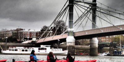Kayaking on the Thames in London